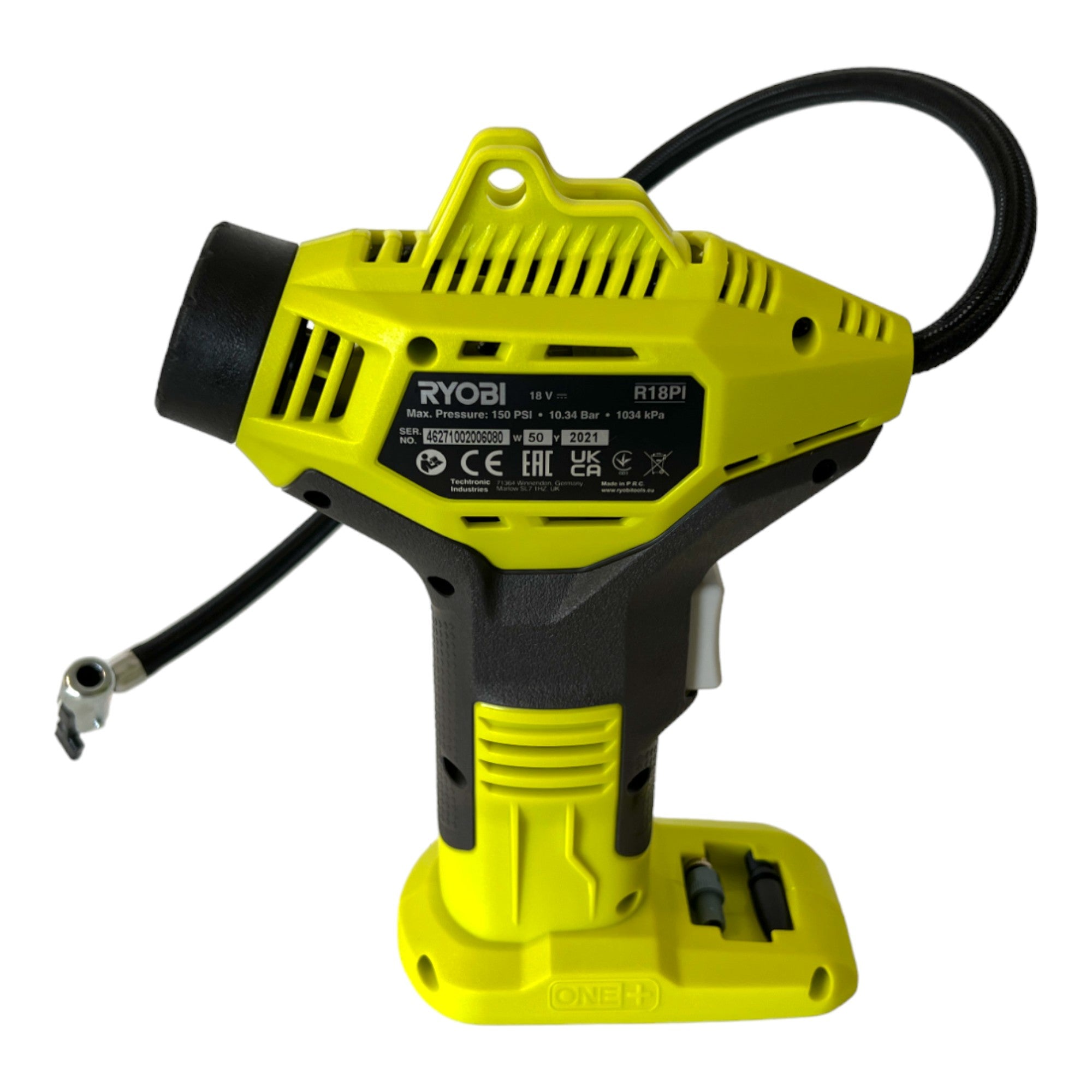 RYOBI R18PI 0 Akku Handkompressor 18 V 10 3 bar Solo 5133003931 ohne Akku ohne Ladegeraet 3 - toolbrothers