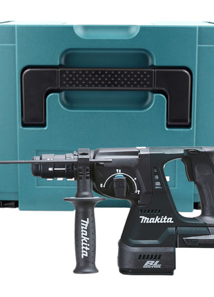 Makita DHR 243 RM1J B martillo combinado a batería 18 V 2,0 J SDS-Plus negro + 1x batería 4,0 Ah + cargador + portabrocas de cambio rápido + Makpac