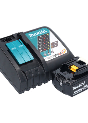 Makita DHR 243 RM1J B martillo combinado a batería 18 V 2,0 J SDS-Plus negro + 1x batería 4,0 Ah + cargador + portabrocas de cambio rápido + Makpac