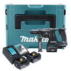 Makita DHR 243 RMJ B martillo combinado a batería 18 V 2.0 J SDS-Plus negro + 2x baterías 4.0 Ah + cargador + portabrocas de cambio rápido + Makpac