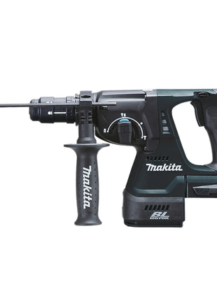 Makita DHR 243 RG1J B martillo combinado a batería 18 V 2.0 J SDS-Plus negro + 1x batería 6.0 Ah + cargador + portabrocas de cambio rápido + Makpac