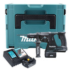 Makita DHR 243 RG1J B martillo combinado a batería 18 V 2.0 J SDS-Plus negro + 1x batería 6.0 Ah + cargador + portabrocas de cambio rápido + Makpac