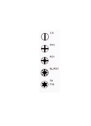 Wiha slimBit electric Bit Set gemischt 6 tlg. ( 44366 ) Schlitz / Phillips / Pozidriv / Torx - Toolbrothers