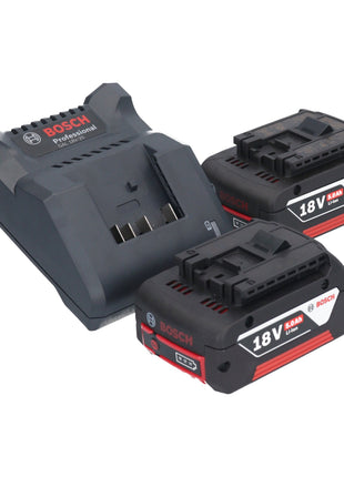 Ponceuse excentrique à batterie Bosch GEX 185-LI Professional 18 V 125 mm sans balai + 2x batteries 5,0 Ah + chargeur