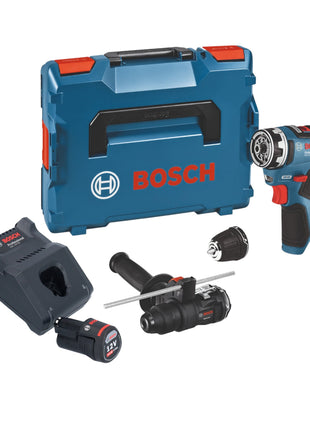 Bosch GSR 12V-35 FC Akku Bohrschrauber 12 V 35 Nm Brushless + 1x Akku 3,0 Ah + Ladegerät + 2x Aufsatz + L-Boxx