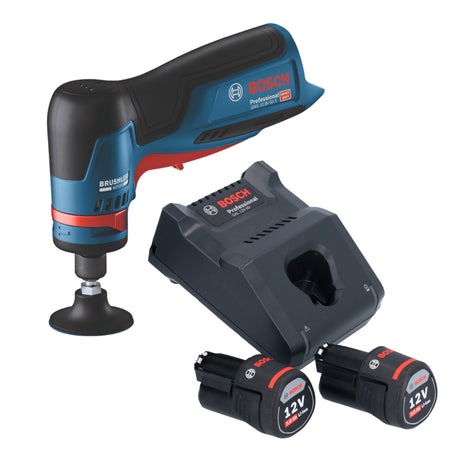 Bosch GWG 12V-50 S Professional Meuleuse droite sans fil 12 V 6 mm Brushless + 2x batterie 3,0 Ah + chargeur