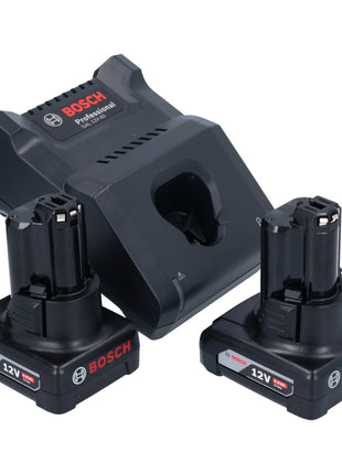 Bosch GWG 12V-50 S Professional Akku Geradschleifer 12 V 6 mm Brushless + 2x Akku 6,0 Ah + Ladegerät