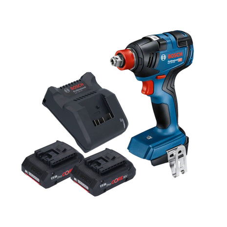 Bosch GDX 18V-200 Professional Visseuse à chocs sans fil 18 V 200 Nm Brushless + 2x batterie ProCORE 4,0 Ah + chargeur