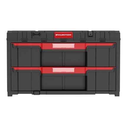 Toolbrothers RHINO XXL Drawer 2 ECO Schubladenkoffer mit zwei Schubläden + Trennwände 29 L IP66