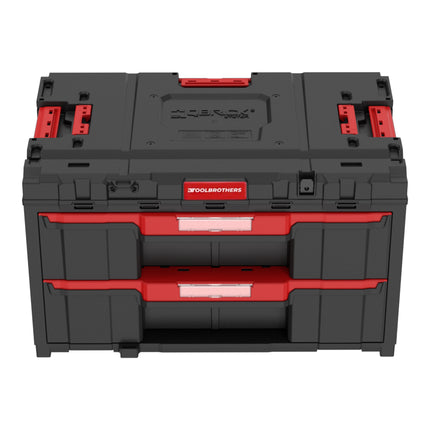 Toolbrothers RHINO XXL Drawer 2 ECO Schubladenkoffer mit zwei Schubläden + Trennwände 29 L IP66