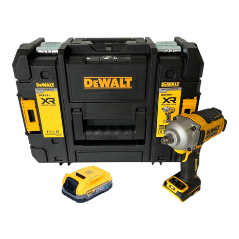 DeWalt DCF 891 NT cordless impact wrench 18 V 1084 Nm 1/2" brushless + 1x Powerstack battery 1.7 Ah + TSTAK - without charger