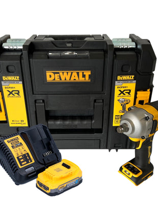 DeWalt DCF 891 E1T Akku Schlagschrauber 18 V 1084 Nm 1/2" Brushless + 1x Powerstack Akku 1,7 Ah + Ladegerät + TSTAK