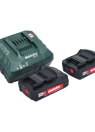 Taladro atornillador a batería Metabo BS 18 LT 18 V 60 Nm + 2 baterías 2,0 Ah + cargador + metaBOX