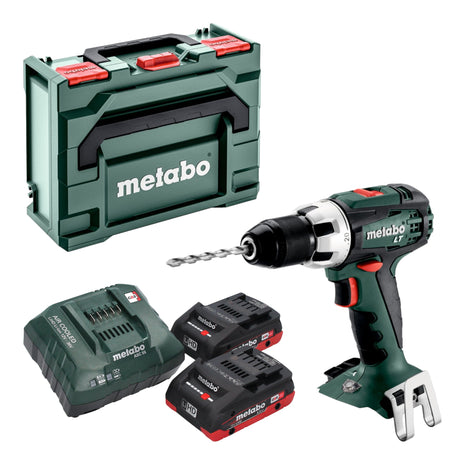 Metabo BS 18 LT trapano avvitatore a batteria 18 V 60 Nm ( 602102800 ) + 2x batteria LiHD 4,0 Ah + caricatore + metaBOX