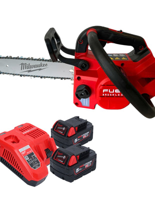 Milwaukee M18 FTHCHS30-552 Akumulatorowa pilarka łańcuchowa z uchwytem górnym 18 V 30 cm + 2x akumulator 5,0 Ah + ładowarka