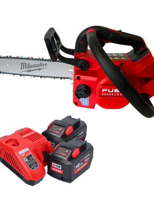 Tronçonneuse à batterie Milwaukee M18 FTCHS30-122 avec poignée supérieure 18 V 30 cm + 2x batteries 12,0 Ah + chargeur