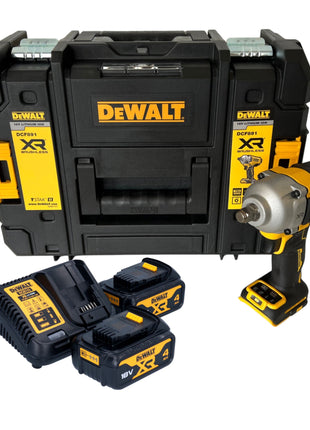 DeWalt DCF 891 M2T Akku Schlagschrauber 18 V 1084 Nm 1/2" Brushless + 2x Akku 4,0 Ah + TSTAK + Ladegerät