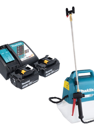 Pulvérisateur à pression sur batterie Makita DUS 054 RF2 18 V 5,0 l 3,0 bar + 2x batteries 3,0 Ah + chargeur