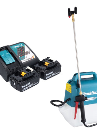 Pulvérisateur à pression sur batterie Makita DUS 054 RT2 18 V 5,0 l 3,0 bar + 2x batteries 5,0 Ah + chargeur