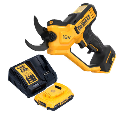 Tijeras de podar a batería DeWalt DCMPP 568 D1 18 V 38 mm + 1x batería 2,0 Ah + cargador