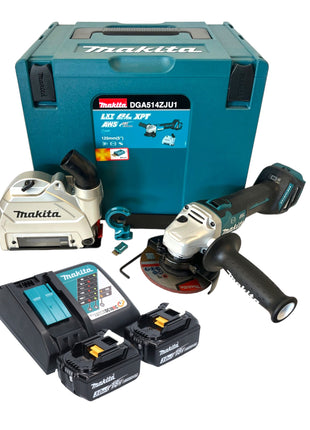 Makita DGA 514 RFJU1 Akku Winkelschleifer 18 V 125 mm Brushless + 2x Akku 3,0 Ah + Ladegerät + Makpac