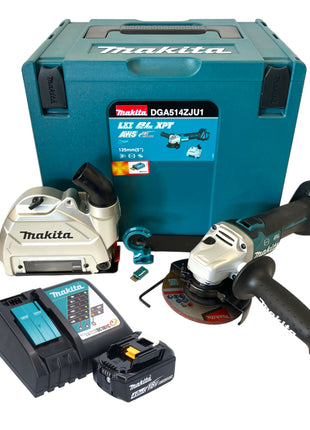 Makita DGA 514 RM1JU1 Meuleuse d'angle sur batterie 18 V 125 mm sans balais + 1x batterie 4,0 Ah + chargeur + Makpac