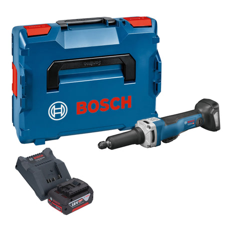 Bosch GGS 18V-23 PLC Profesjonalna akumulatorowa szlifierka prosta 18 V bezszczotkowa + 1x akumulator 4,0 Ah + ładowarka + L-Boxx