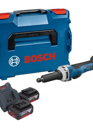 Bosch GGS 18V-23 PLC Professional amoladora recta a batería 18 V sin escobillas + 2x batería 4,0 Ah + cargador + L-Boxx