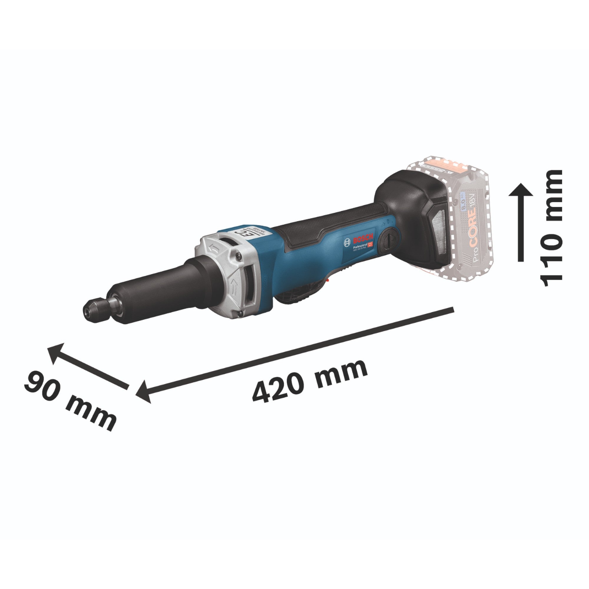 Bosch GGS 18V 23 PLC Professional Akku Geradschleifer 18 V Brushless 2x Akku 5 0 Ah Ladegeraet L Boxx  4 - toolbrothers