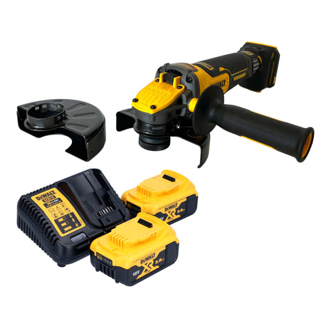 Akumulatorowa szlifierka kątowa DeWalt DCG 416 VS P2 18 V 125 mm bezszczotkowa + 2x akumulator 5,0 Ah + ładowarka