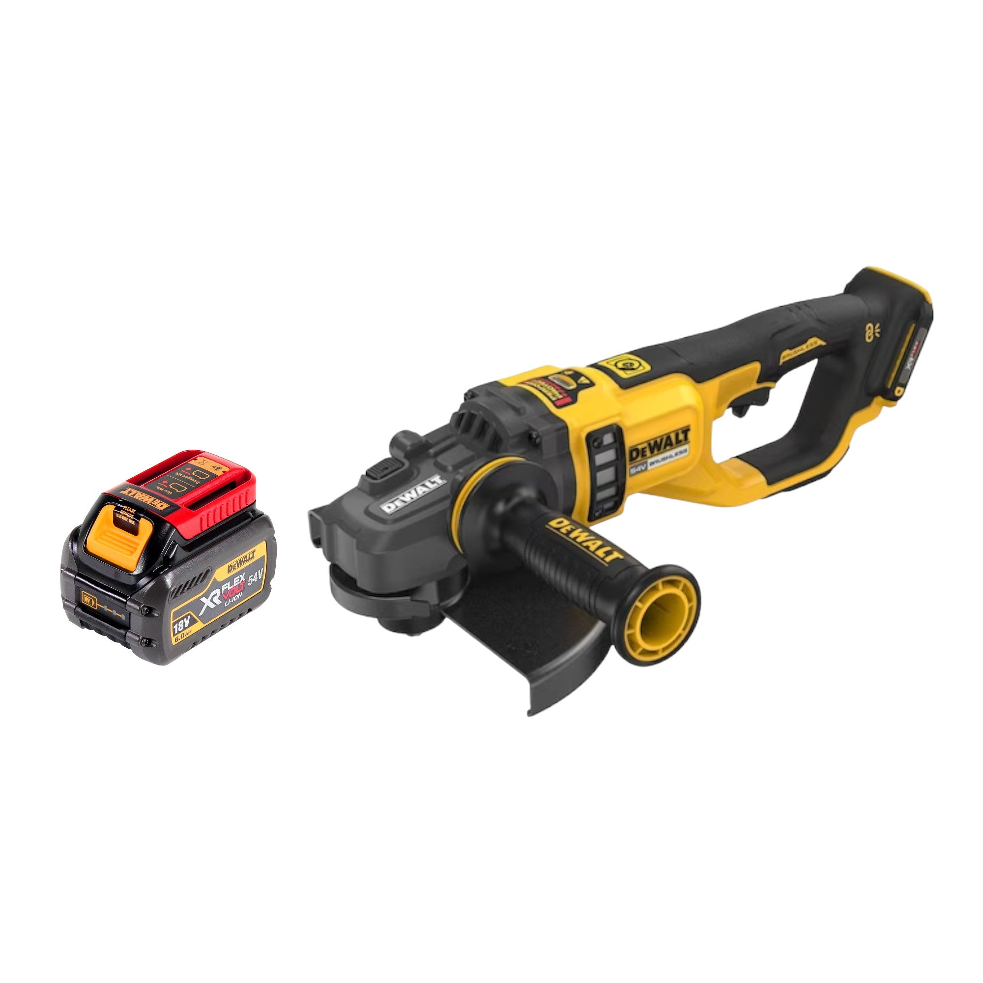 DeWalt DCG 460 N Akku Winkelschleifer 54 V 230 mm 1x Akku 6 0 Ah ohne Ladegeraet 0 - toolbrothers
