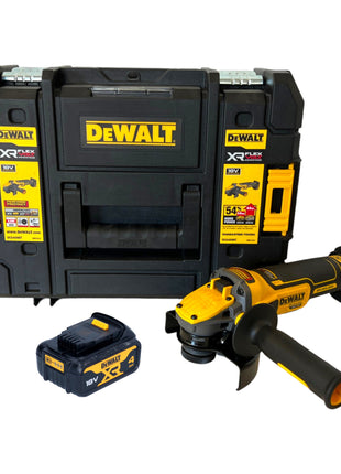 Meuleuse d'angle sur batterie DeWalt DCG 409 NT 18 V 125 mm sans balais + 1x batterie 4,0 Ah + TSTAK - sans chargeur