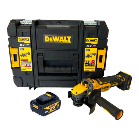 DeWalt DCG 409 NT Meuleuse d'angle sans fil 18 V 125 mm Brushless + 1x batterie 4,0 Ah + TSTAK - sans chargeur