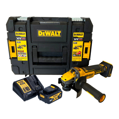 Meuleuse d'angle sur batterie DeWalt DCG 409 M1T 18 V 125 mm sans balais + 1x batterie 4,0 Ah + chargeur + TSTAK