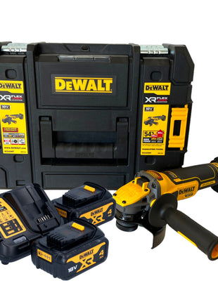 Meuleuse d'angle sur batterie DeWalt DCG 409 M2T 18 V 125 mm sans balais + 2x batteries 4,0 Ah + chargeur + TSTAK