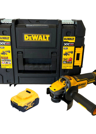 Amoladora angular a batería DeWalt DCG 409 NT 18 V 125 mm sin escobillas + 1x batería 5,0 Ah + TSTAK - sin cargador