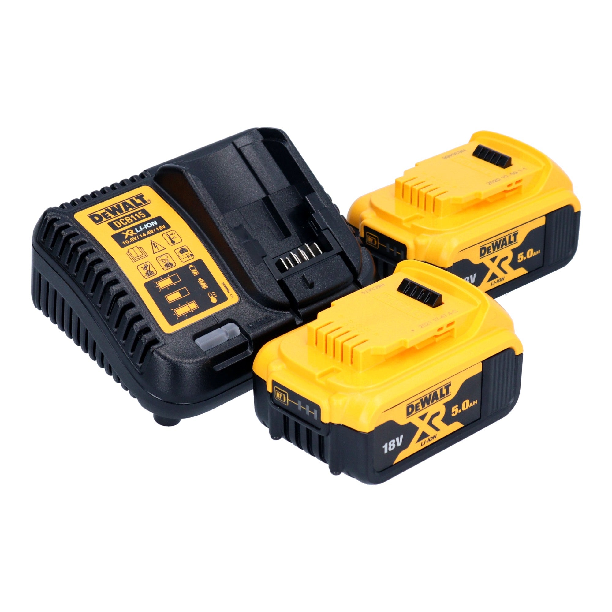 DeWalt DCG 409 P2T Akku Winkelschleifer 18 V 125 mm Brushless 2x Akku 5 0 Ah Ladegeraet TSTAK 4 - toolbrothers