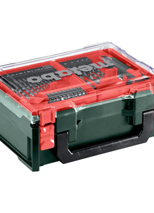 Metabo Powermaxx BS Basic Set Akku Bohrschrauber 12 V 34 Nm ( 600080710 ) + 2x Akku 2,0 Ah + Ladegerät + 41 tlg. Zubehör Set + Koffer