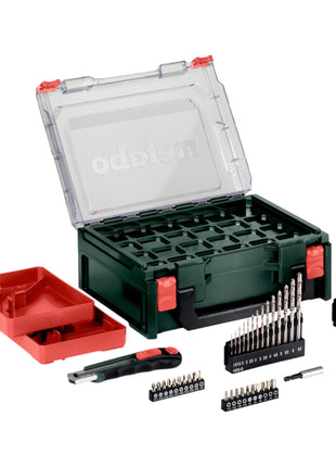 Metabo Powermaxx BS Basic Set Akku Bohrschrauber 12 V 34 Nm ( 600080710 ) + 2x Akku 2,0 Ah + Ladegerät + 41 tlg. Zubehör Set + Koffer