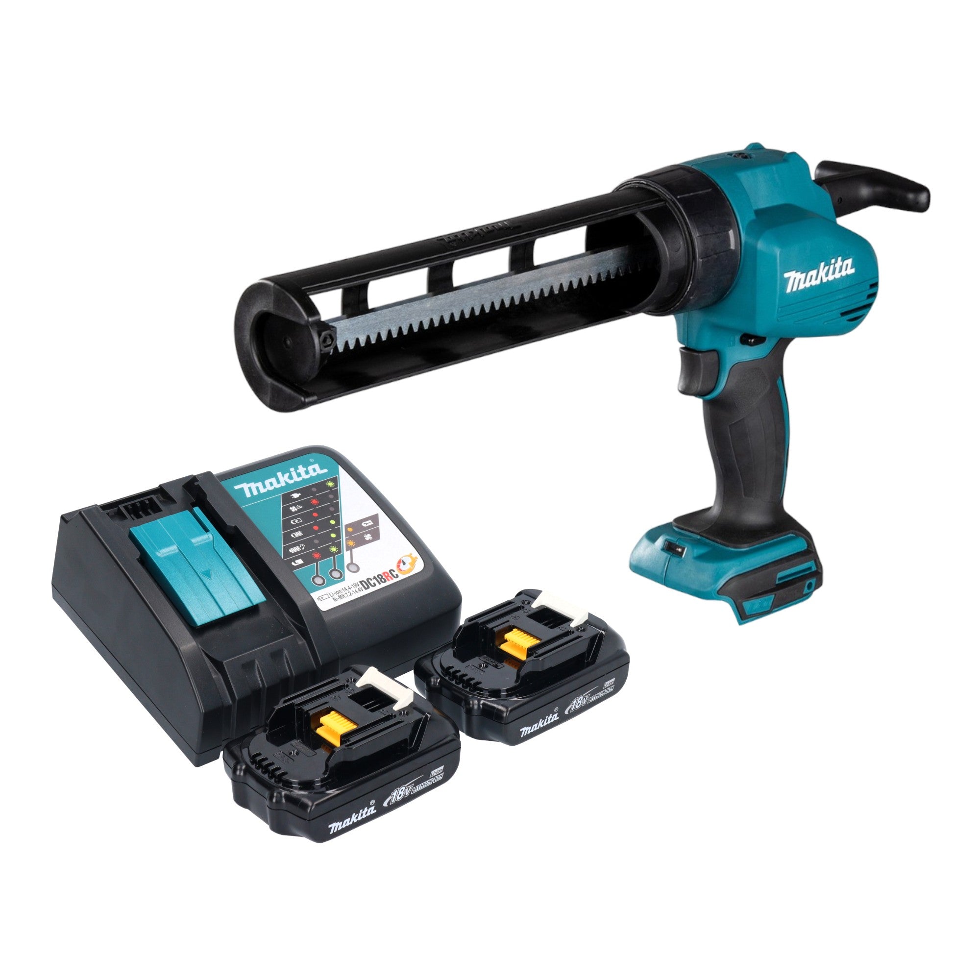 Makita DCG 180 RY Akku Kartuschenpistole 18 V 2x Akku 1 5 Ah Ladegeraet 0 - toolbrothers