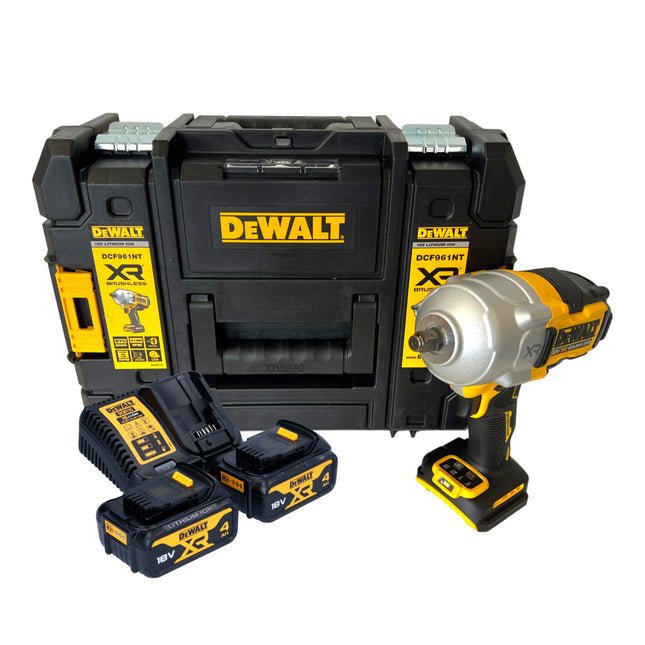 DeWalt DCF 961 M2T Akku Schlagschrauber 18 V 1632 Nm 1/2" Brushless + 2x Akku 4,0 Ah + Ladegerät + TSTAK