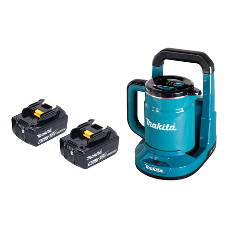 Bouilloire sans fil Makita DKT 360 G2 36 V (2x 18 V) 0,8 L + 2x batterie 6,0 Ah - sans chargeur