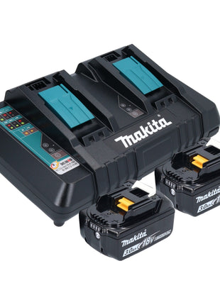 Bouilloire à batterie Makita DKT 360 PF2 36 V (2x 18 V) 0,8 L + 2x batterie 3,0 Ah + double chargeur