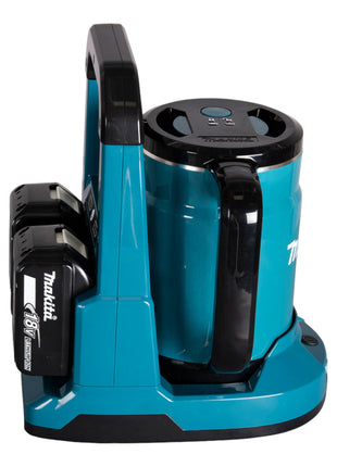 Makita DKT 360 PT2 Akku Wasserkocher 36 V ( 2x 18 V ) 0,8 L  + 2x Akku 5,0 Ah + Doppelladegerät