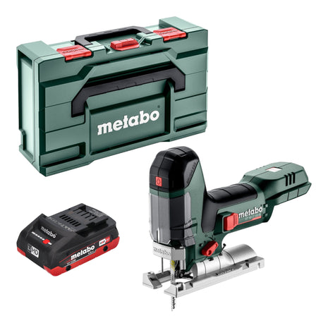 Sierra de calar a batería Metabo ST 18 LT 130 BL 18 V 130 mm sin escobillas + 1x batería LiHD 4,0 Ah + Metabox - sin cargador