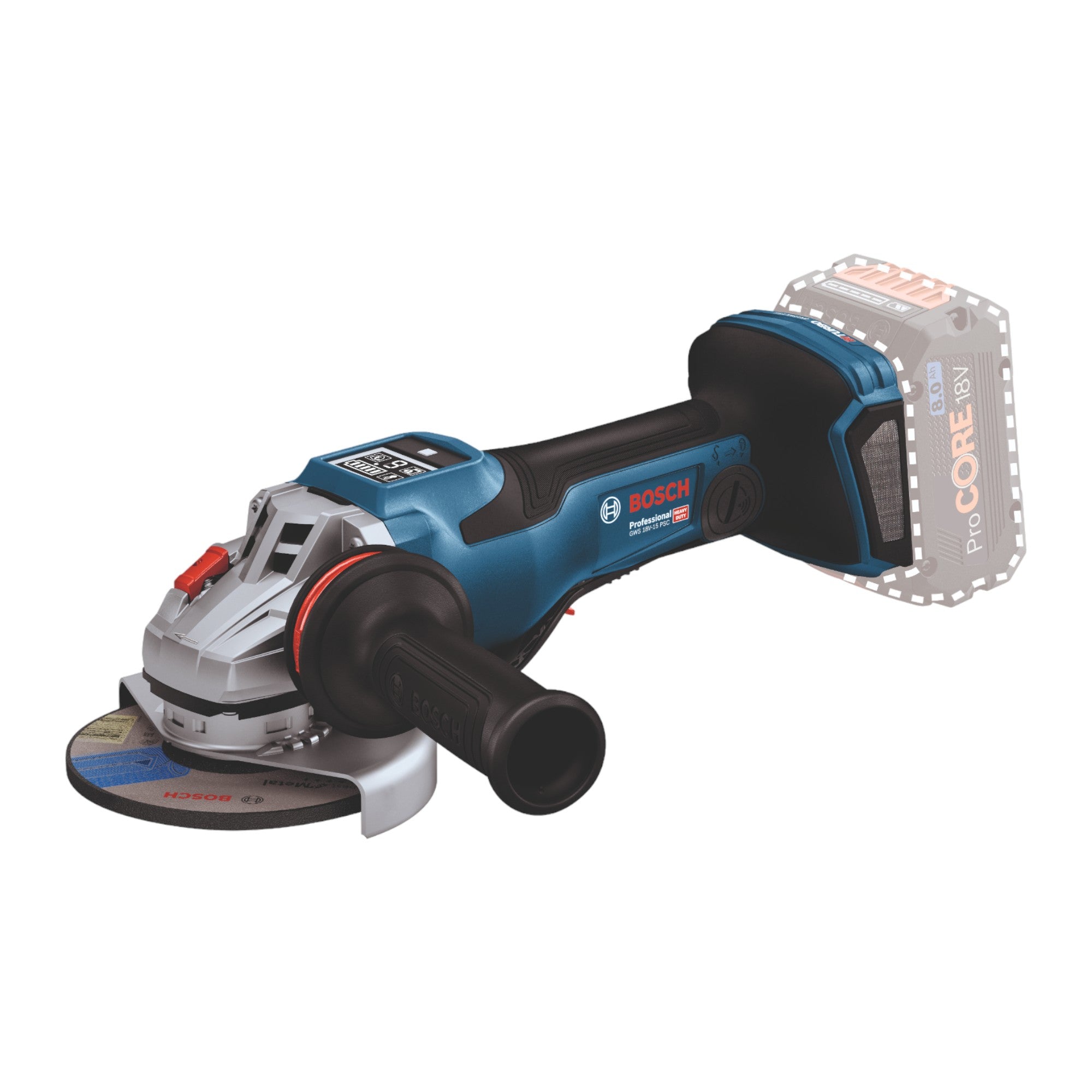 Bosch GWS 18V 15 PSC Professional Akku Winkelschleifer 18 V 125 mm BITURBO Brushless 1x Akku 5 0 Ah Ladegeraet L Boxx 1 - toolbrothers