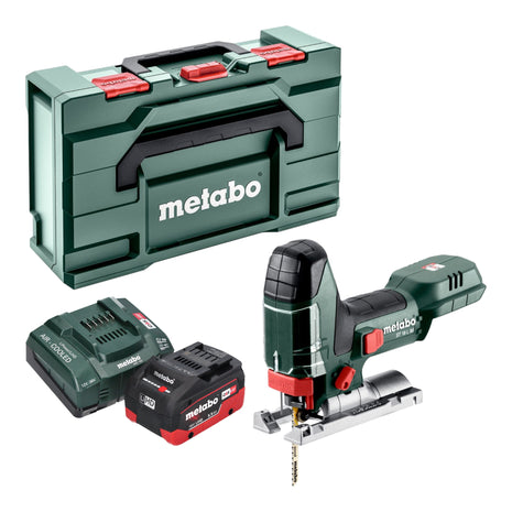 Sierra de calar a batería Metabo ST 18 L 90 18 V 90 mm + 1x batería LiHD 5,5 Ah + cargador + Metabox