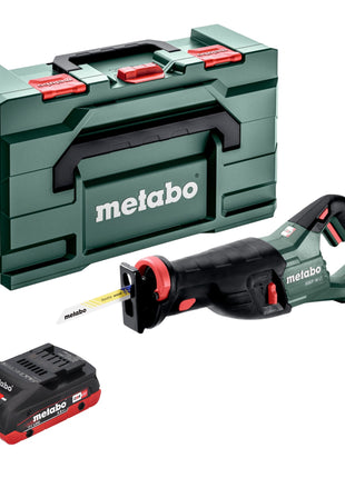 Scie sabre sur batterie Metabo SSEP 18 LT 18 V 32 mm + 1x batterie LiHD 4,0 Ah + Metabox - sans chargeur