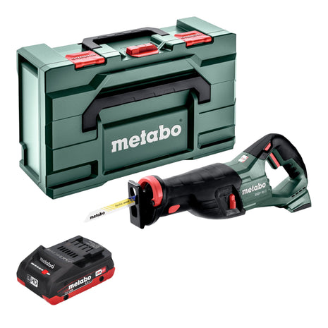 Scie sabre sur batterie Metabo SSEP 18 LT 18 V 32 mm + 1x batterie LiHD 4,0 Ah + Metabox - sans chargeur