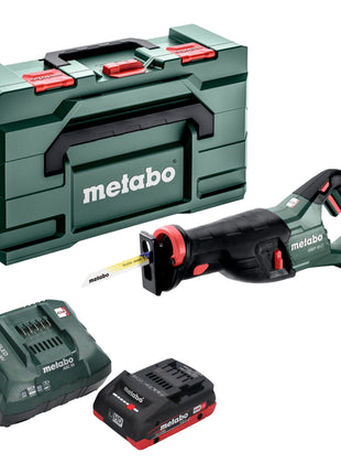 Scie sabre à batterie Metabo SSEP 18 LT 18 V 32 mm + 1x batterie LiHD 4,0 Ah + chargeur + Metabox